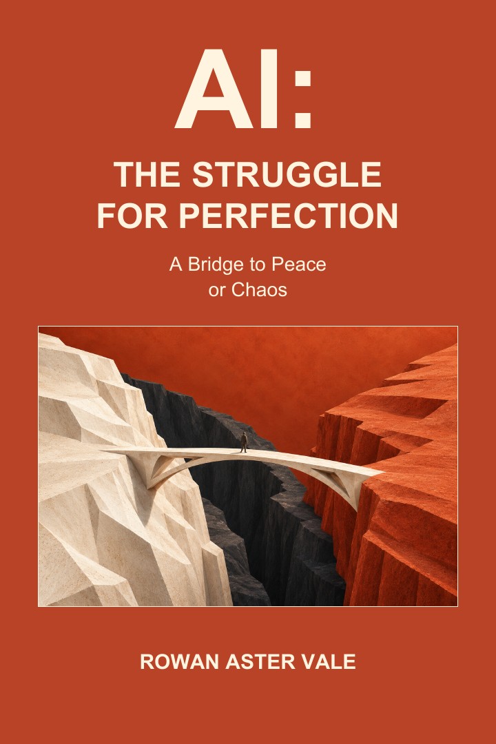 AI: The Struggle for Perfection by Rowan Aster Vale — terracotta bridge book cover